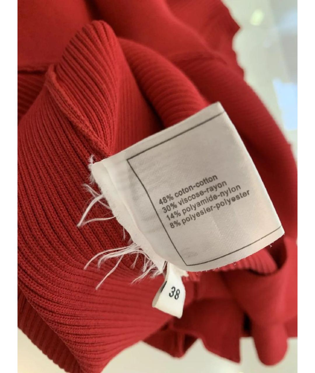 VALENTINO Красное хлопковое коктейльное платье, фото 5