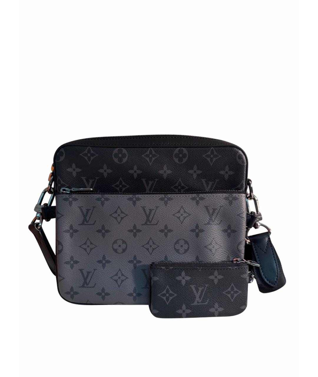 LOUIS VUITTON Черная сумка на плечо из канвы, фото 1