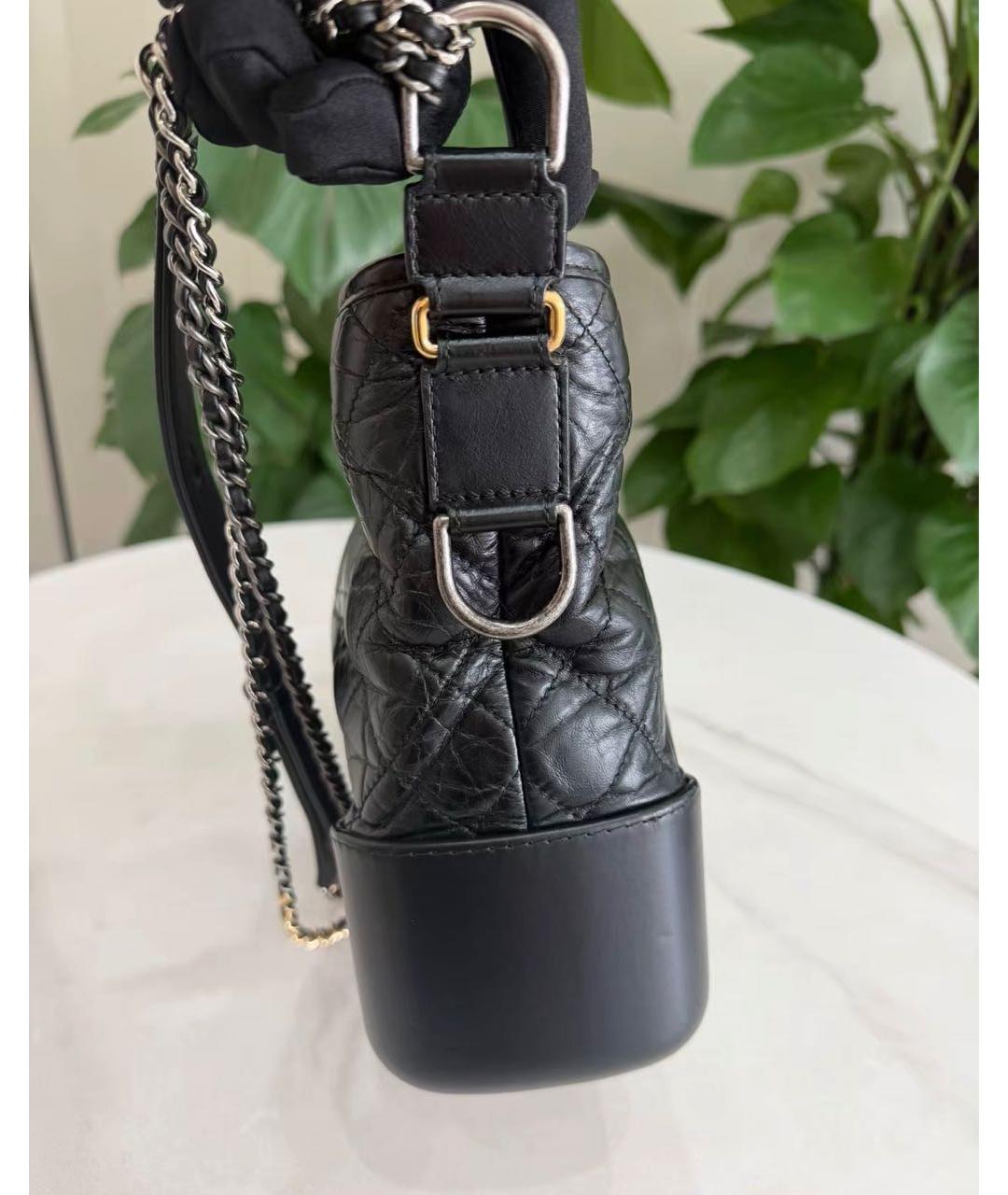 CHANEL Черная кожаная сумка через плечо, фото 4