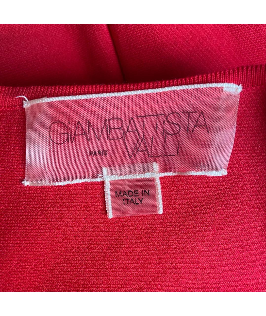 GIAMBATTISTA VALLI Красное хлопковое коктейльное платье, фото 3