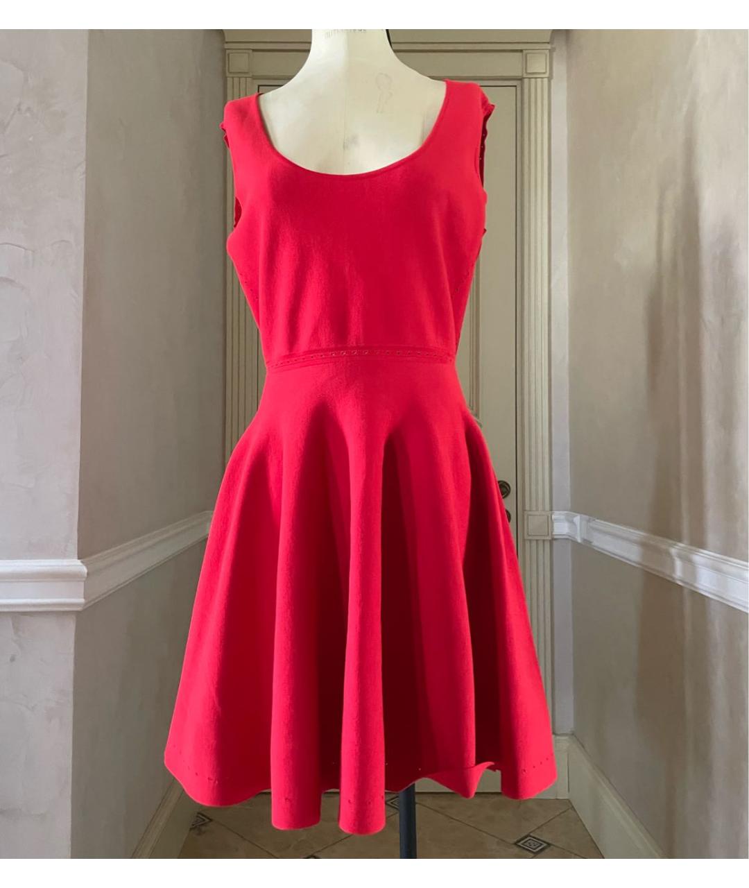 GIAMBATTISTA VALLI Красное хлопковое коктейльное платье, фото 6