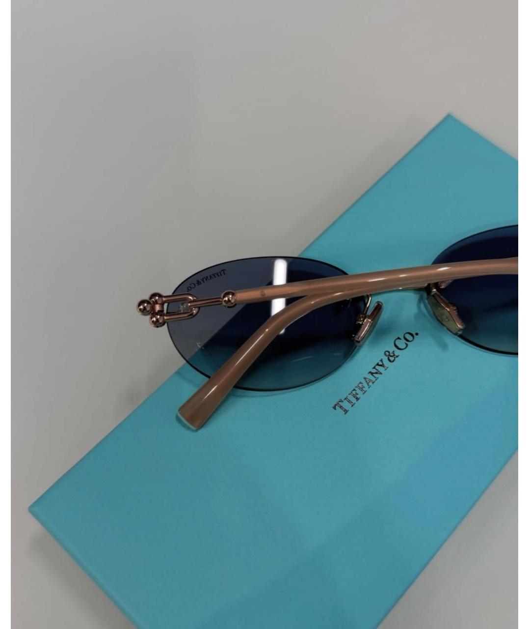 TIFFANY&CO Синие металлические солнцезащитные очки, фото 3