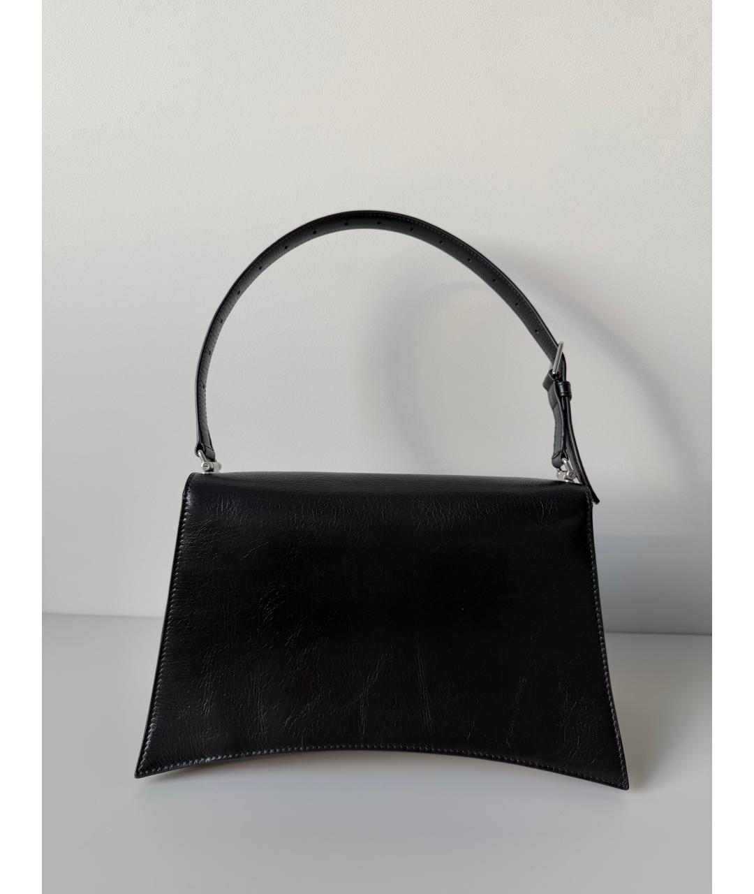 BALENCIAGA Черная кожаная сумка с короткими ручками, фото 3