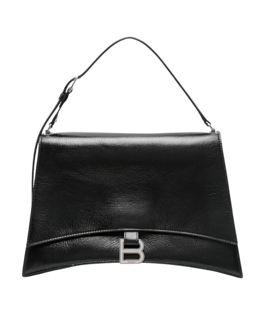 BALENCIAGA Черная кожаная сумка с короткими ручками, фото 1