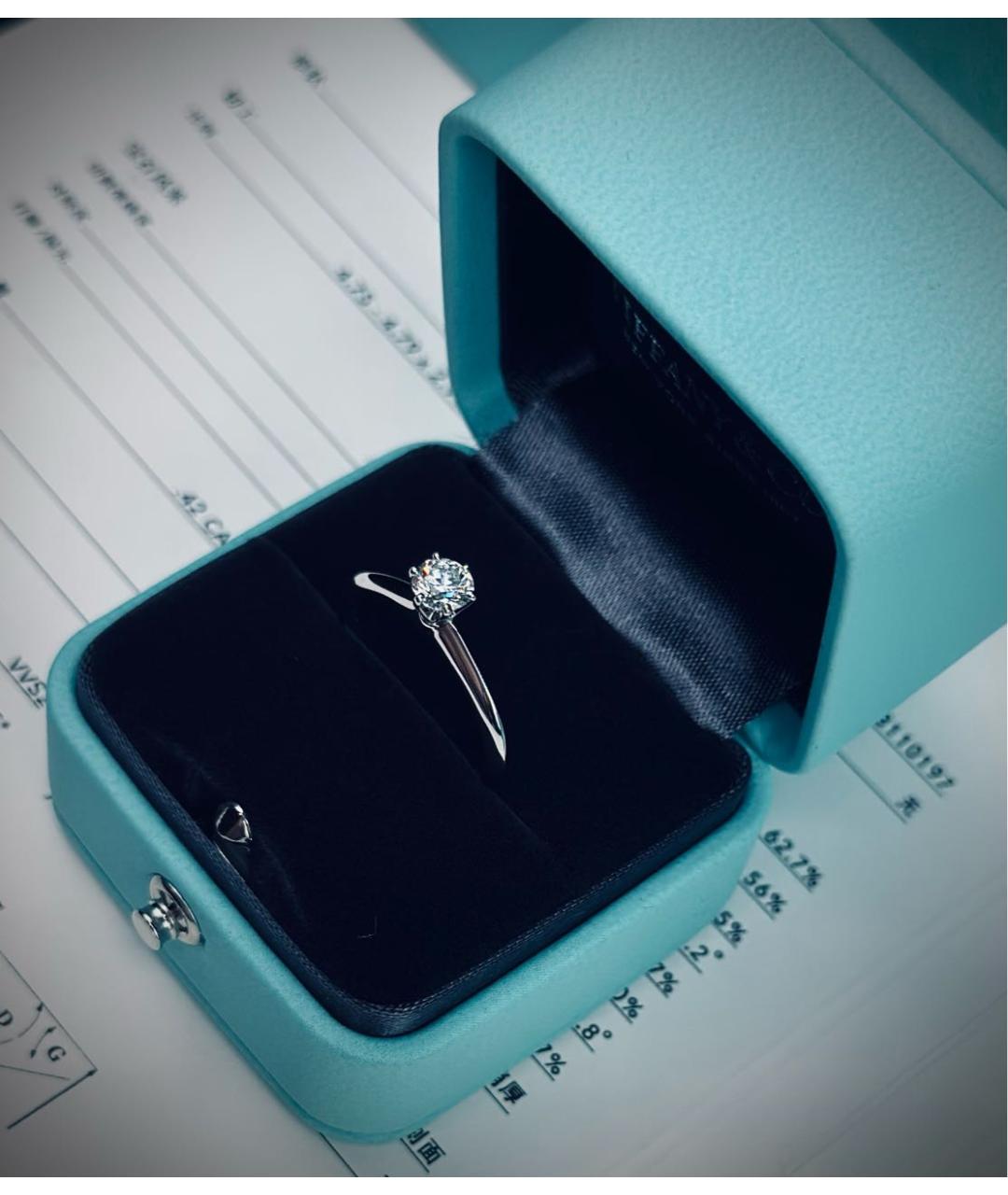 TIFFANY&CO Серебряное платиновое кольцо, фото 3