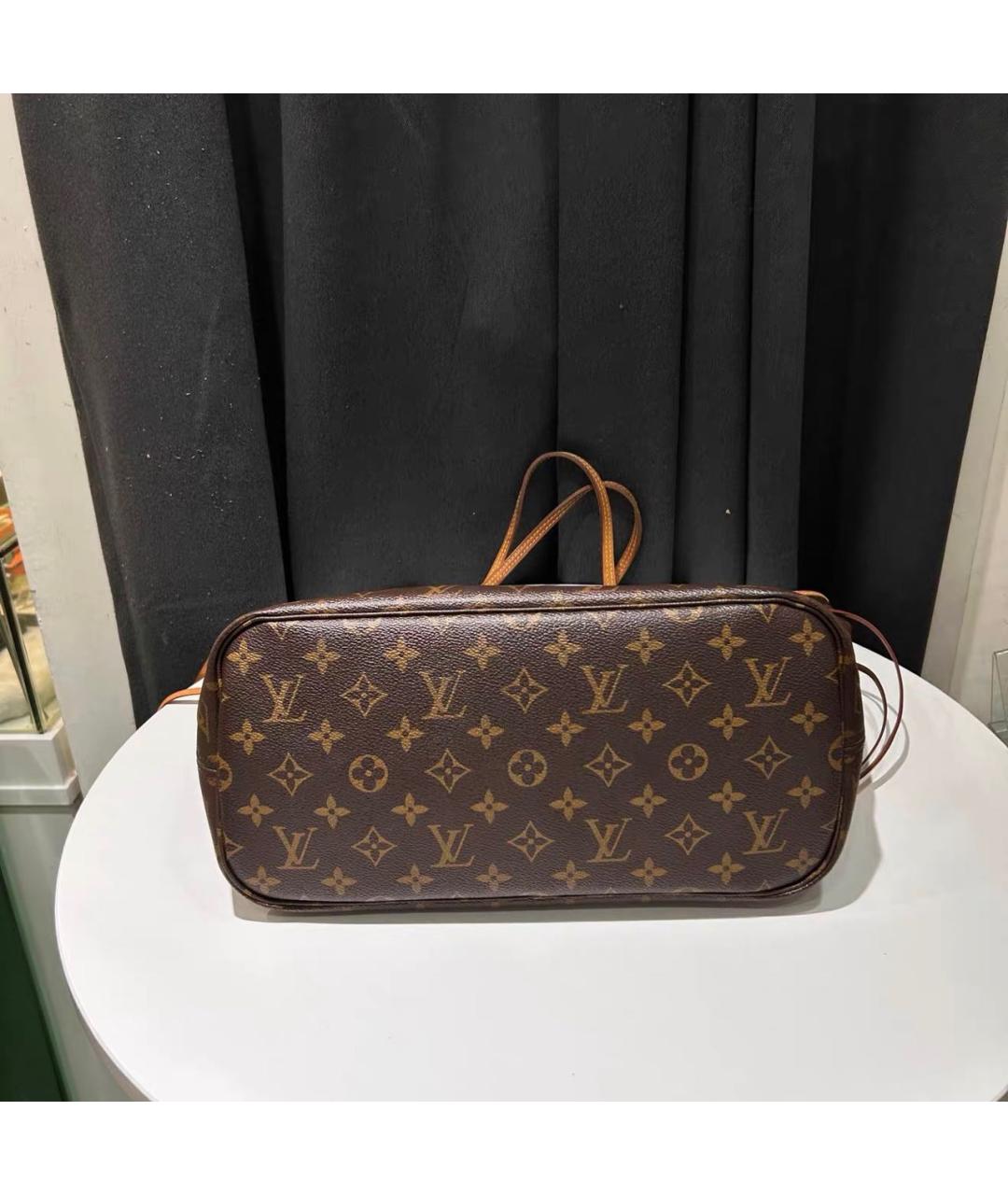 LOUIS VUITTON Коричневая кожаная сумка тоут, фото 4