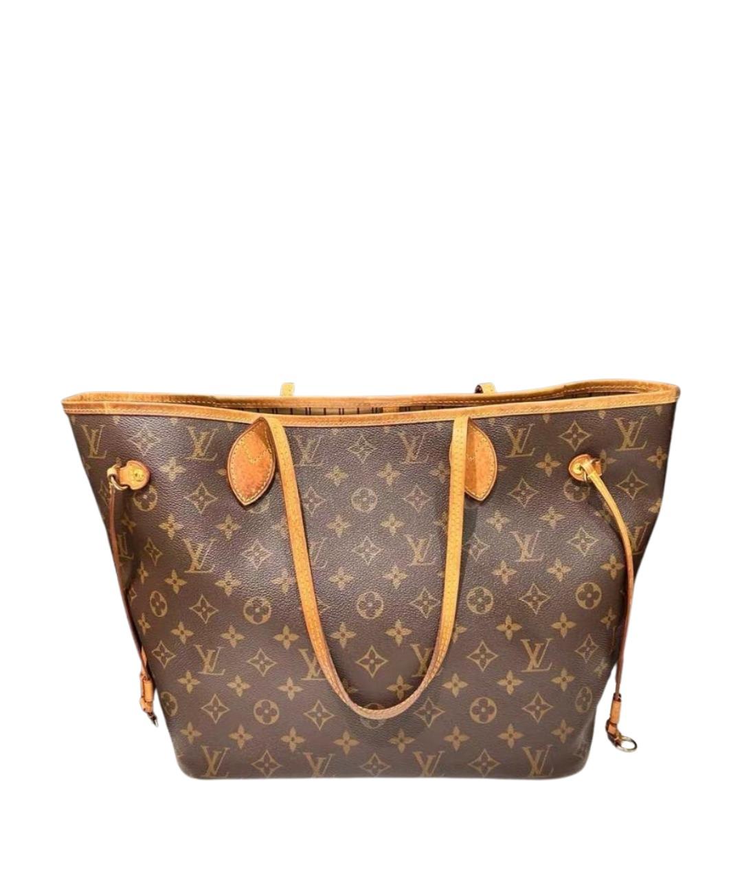 LOUIS VUITTON Коричневая кожаная сумка тоут, фото 1