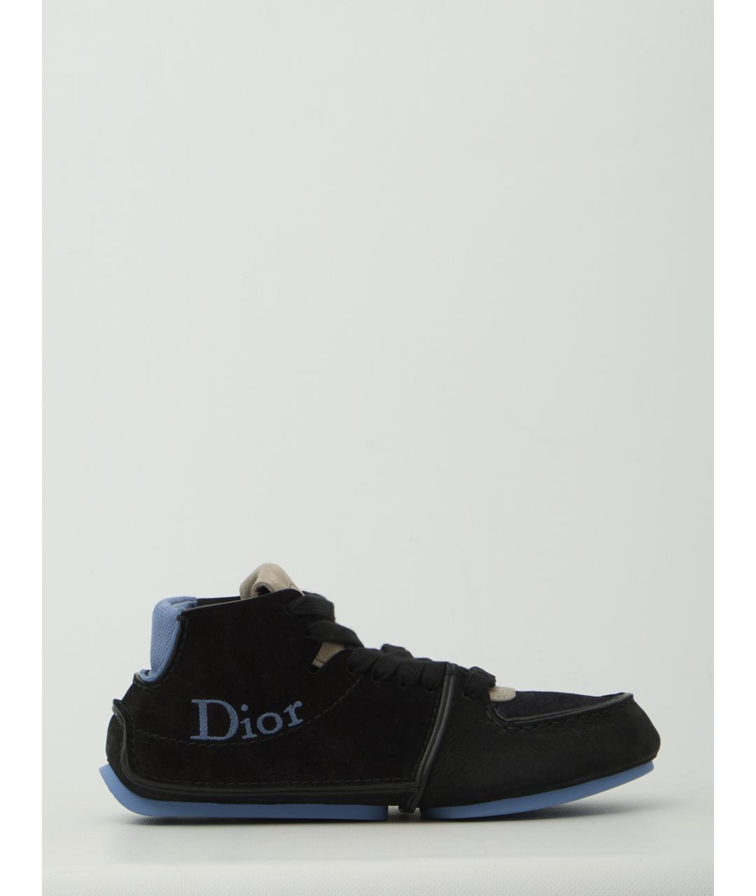 CHRISTIAN DIOR Черные кожаные низкие ботинки, фото 6