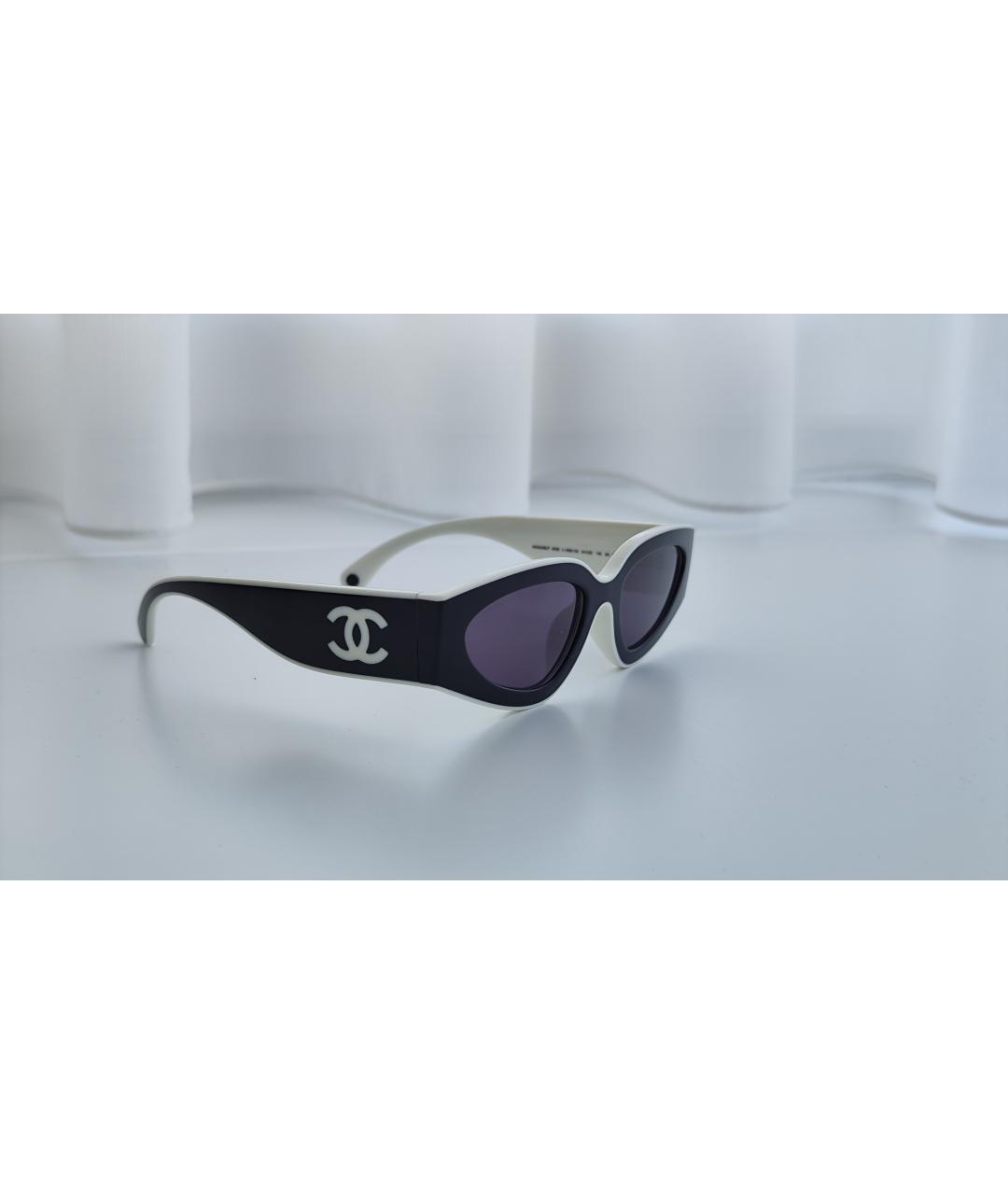 CHANEL Черные пластиковые солнцезащитные очки, фото 5