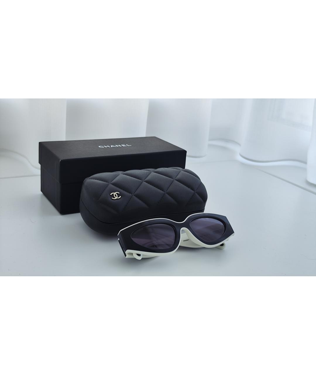 CHANEL Черные пластиковые солнцезащитные очки, фото 2
