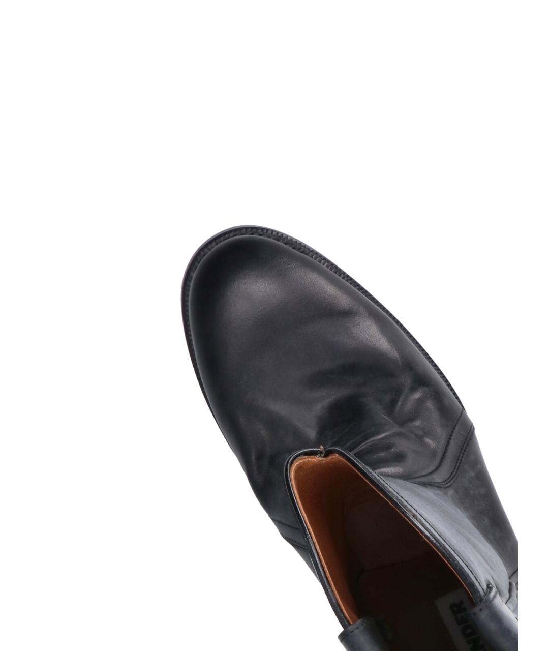 JIL SANDER Черные кожаные сапоги, фото 5