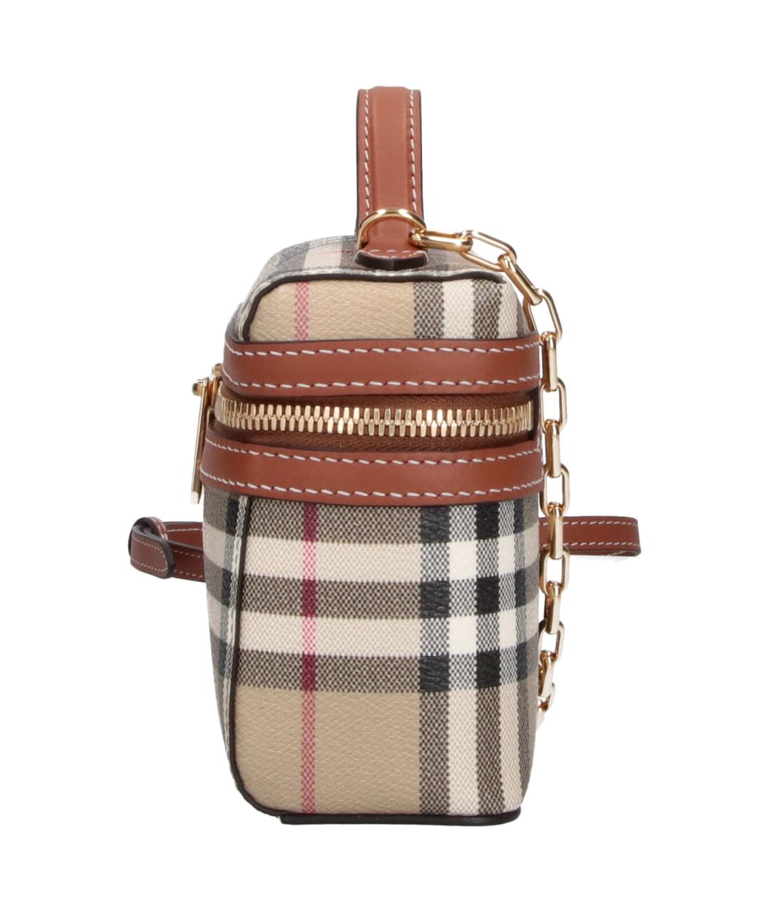 BURBERRY Бежевая сумка через плечо из канвы, фото 5