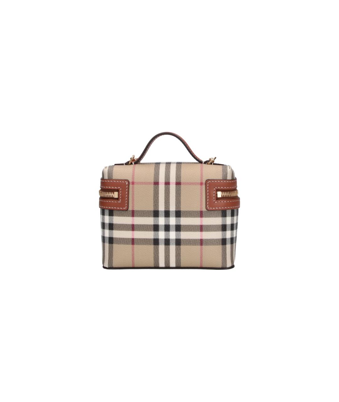 BURBERRY Бежевая сумка через плечо из канвы, фото 3