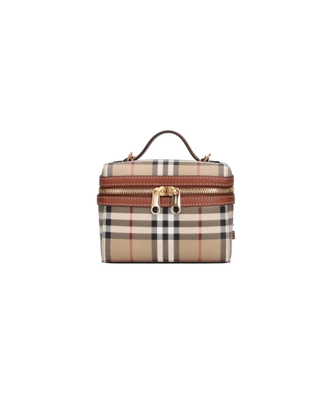 BURBERRY Бежевая сумка через плечо из канвы, фото 6