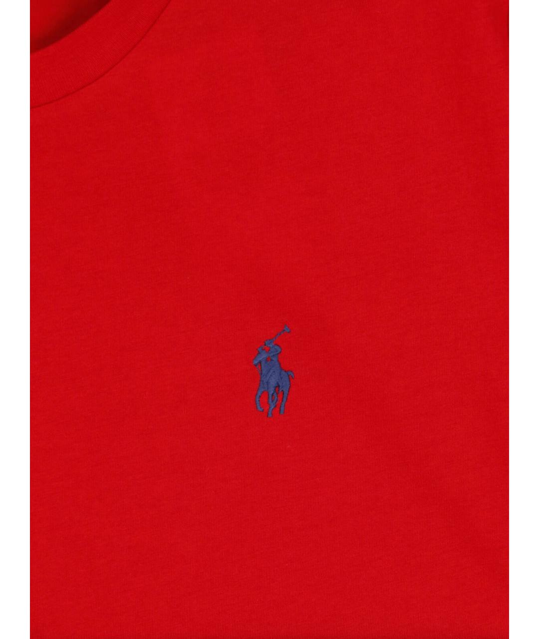 POLO RALPH LAUREN Красная хлопковая футболка, фото 3