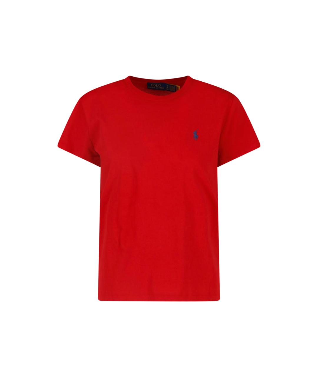 POLO RALPH LAUREN Красная хлопковая футболка, фото 4