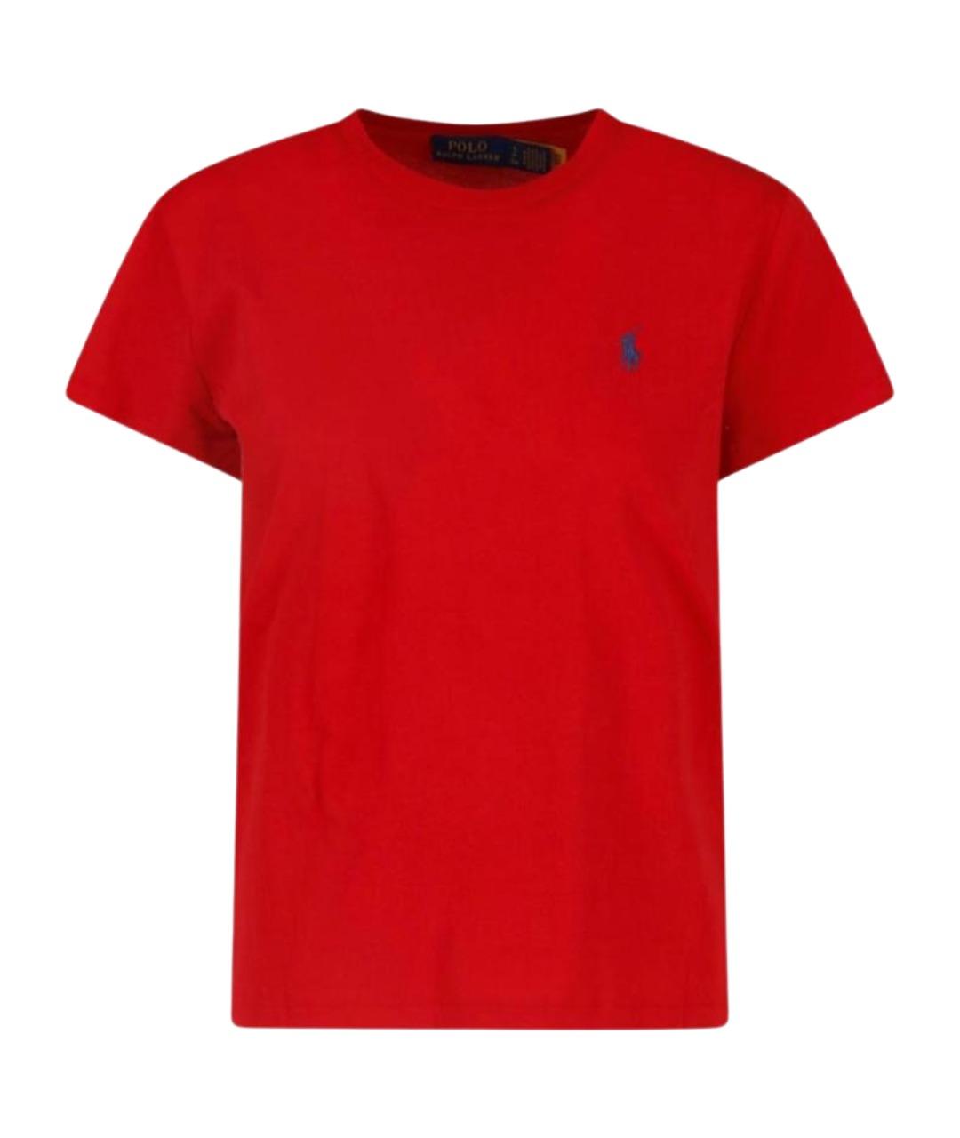 POLO RALPH LAUREN Красная хлопковая футболка, фото 1