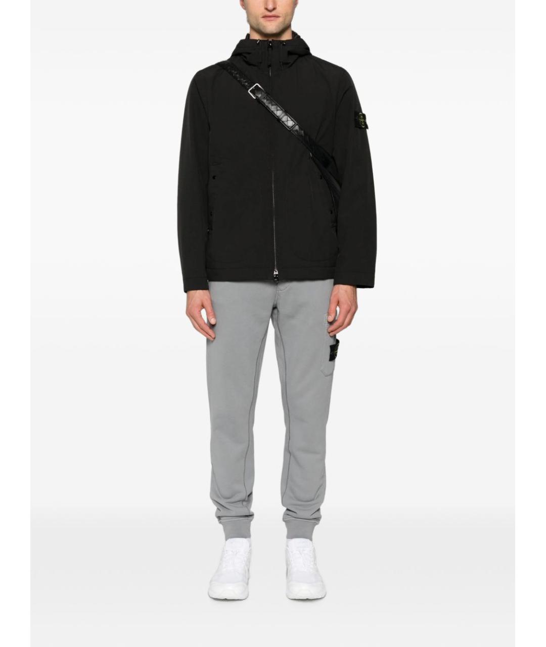 STONE ISLAND Черная полиэстеровая куртка, фото 2