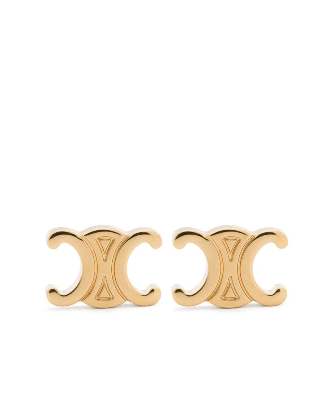CELINE Золотые латунные серьги, фото 1