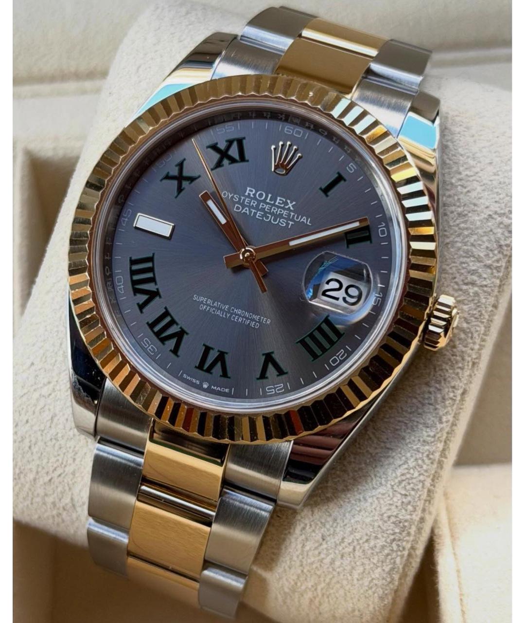 ROLEX Серые часы из белого золота, фото 2