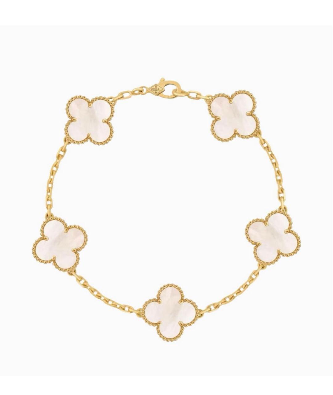 VAN CLEEF & ARPELS Белый браслет из желтого золота, фото 5