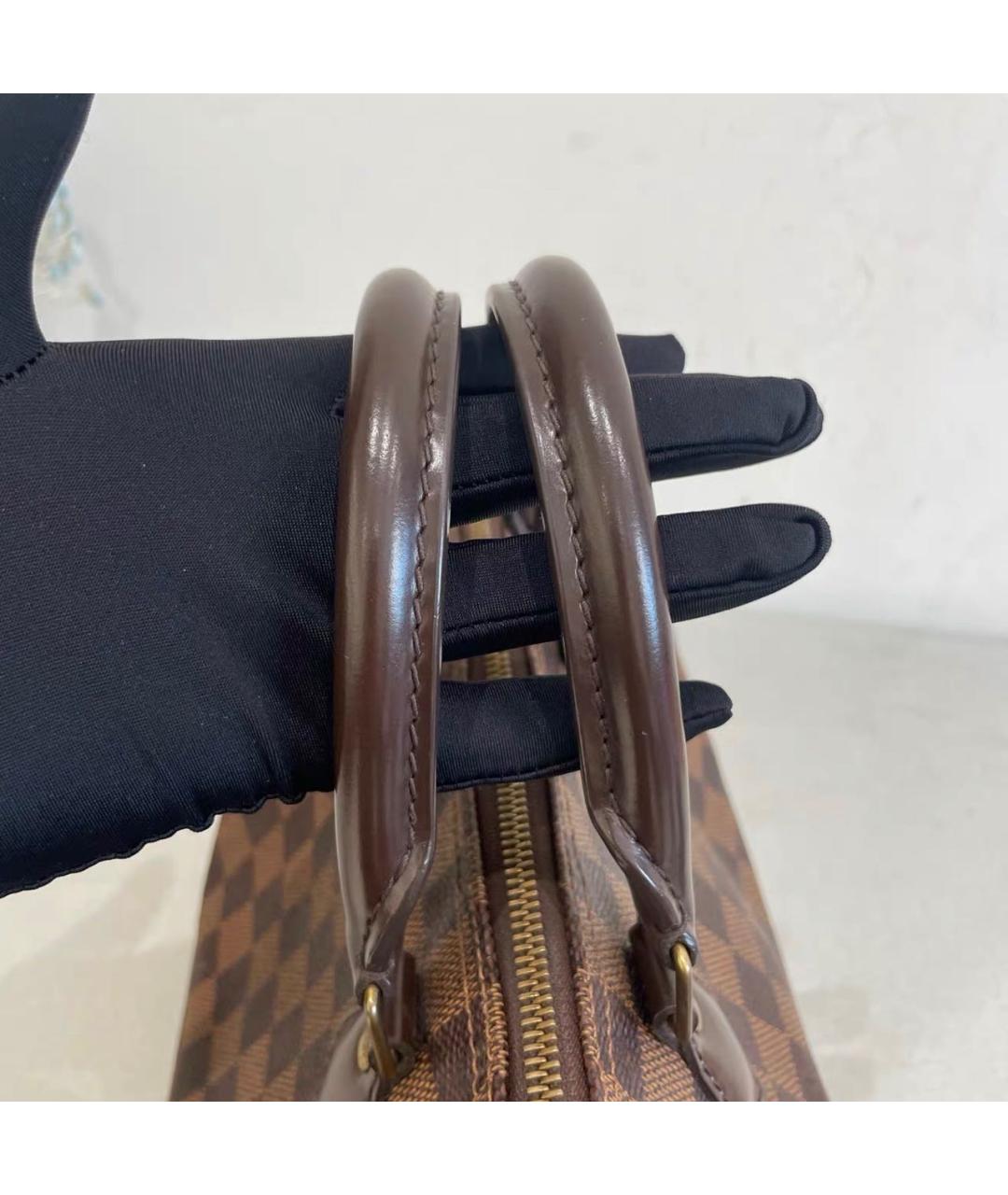 LOUIS VUITTON Коричневая сумка с короткими ручками из канвы, фото 5