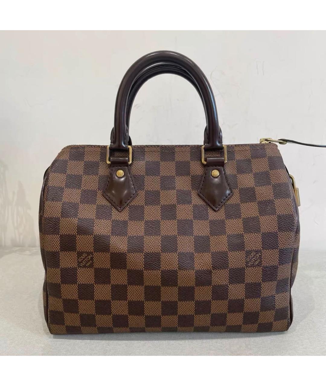 LOUIS VUITTON Коричневая сумка с короткими ручками из канвы, фото 9