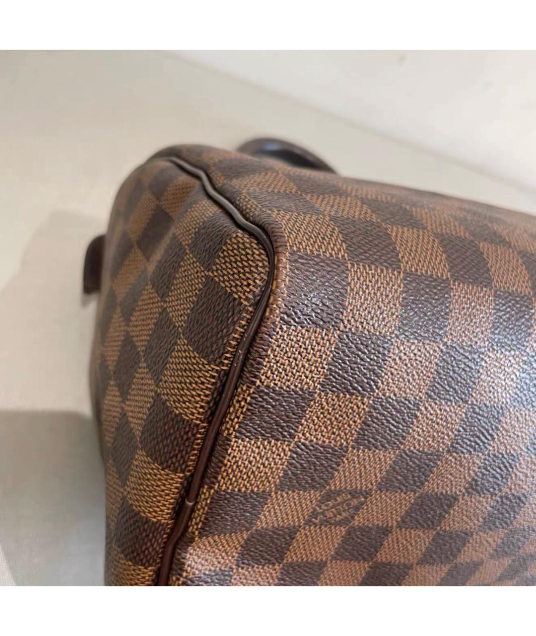 LOUIS VUITTON Коричневая сумка с короткими ручками из канвы, фото 6