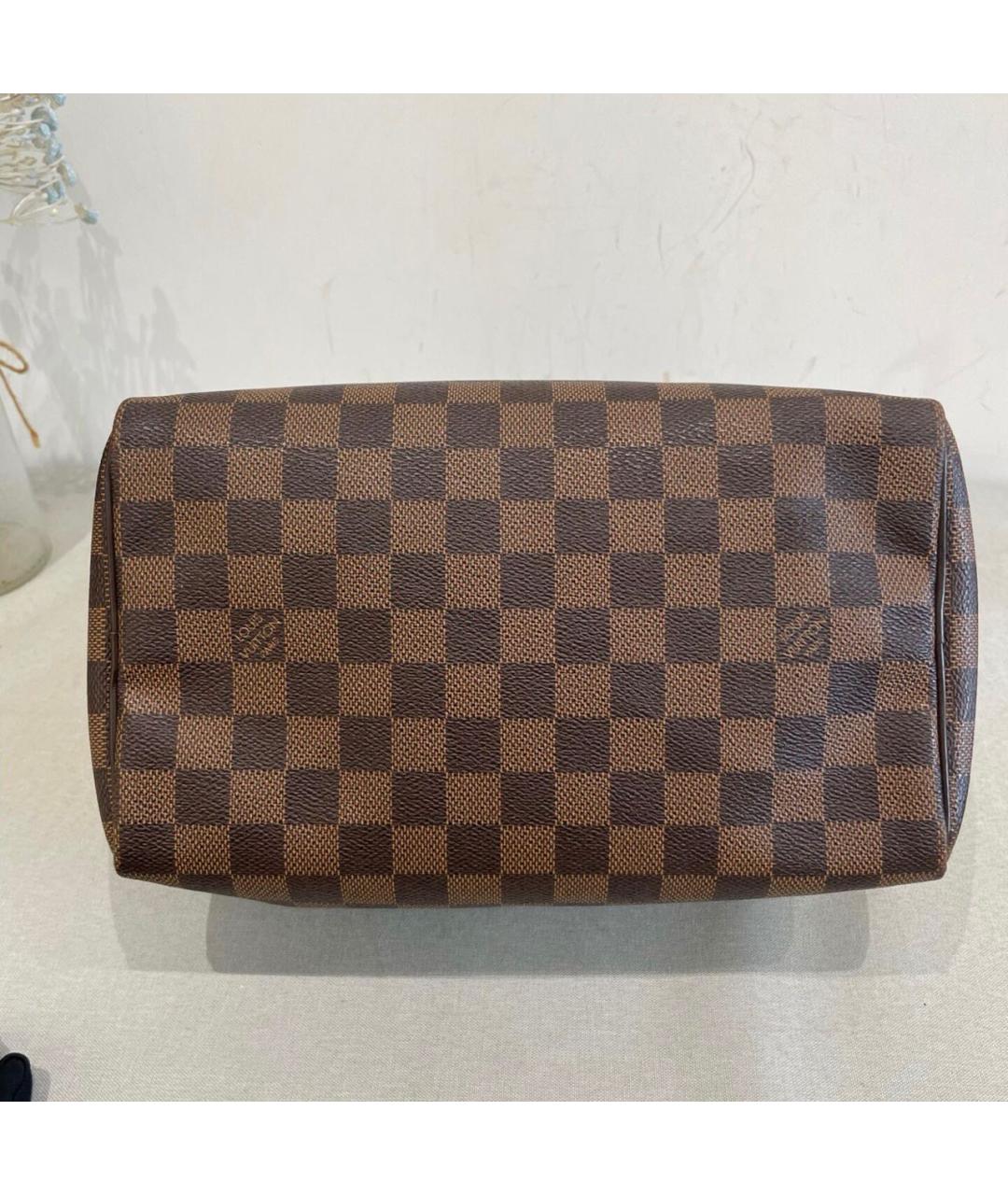 LOUIS VUITTON Коричневая сумка с короткими ручками из канвы, фото 4