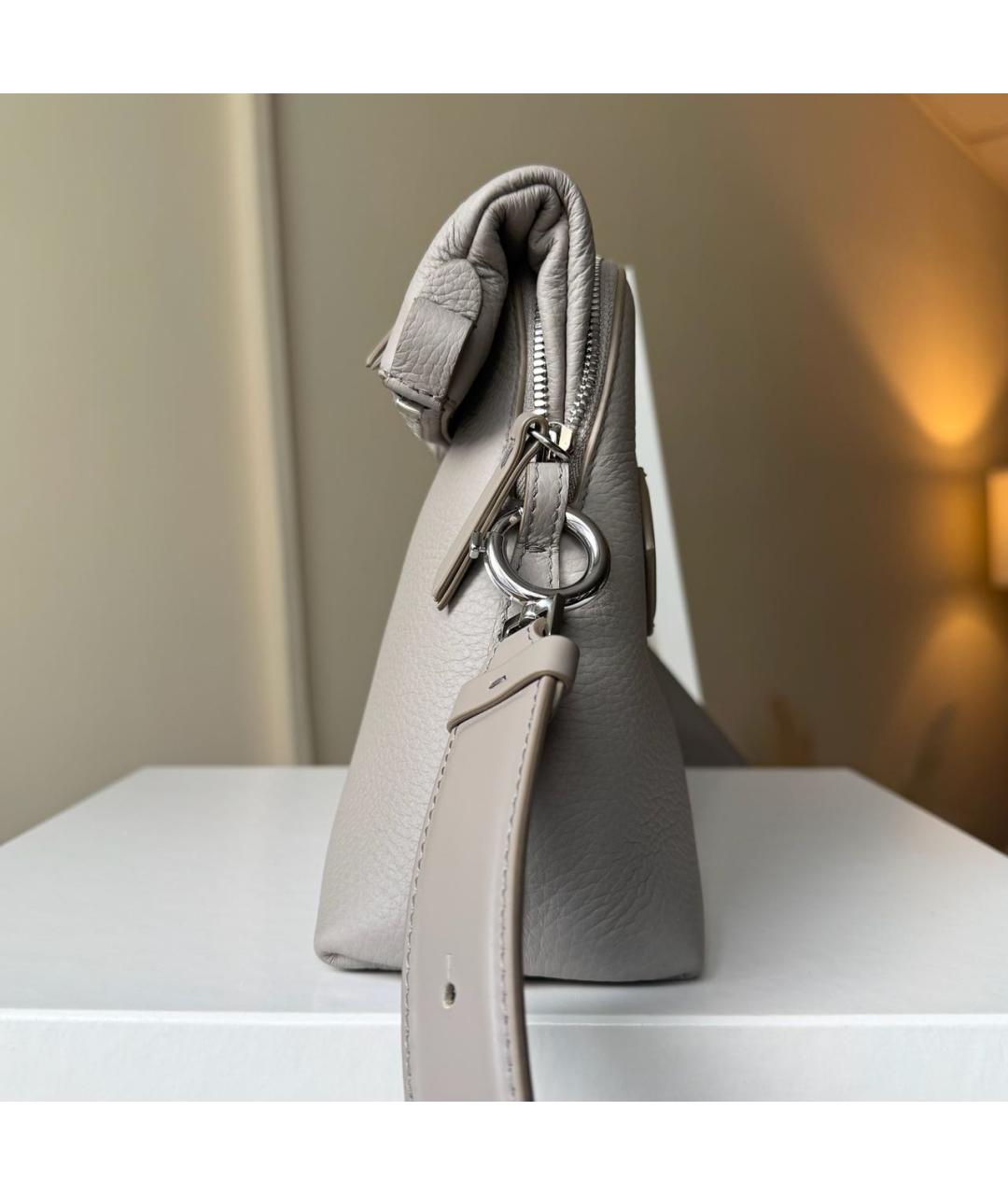 MAISON MARGIELA Бежевая кожаная сумка через плечо, фото 4