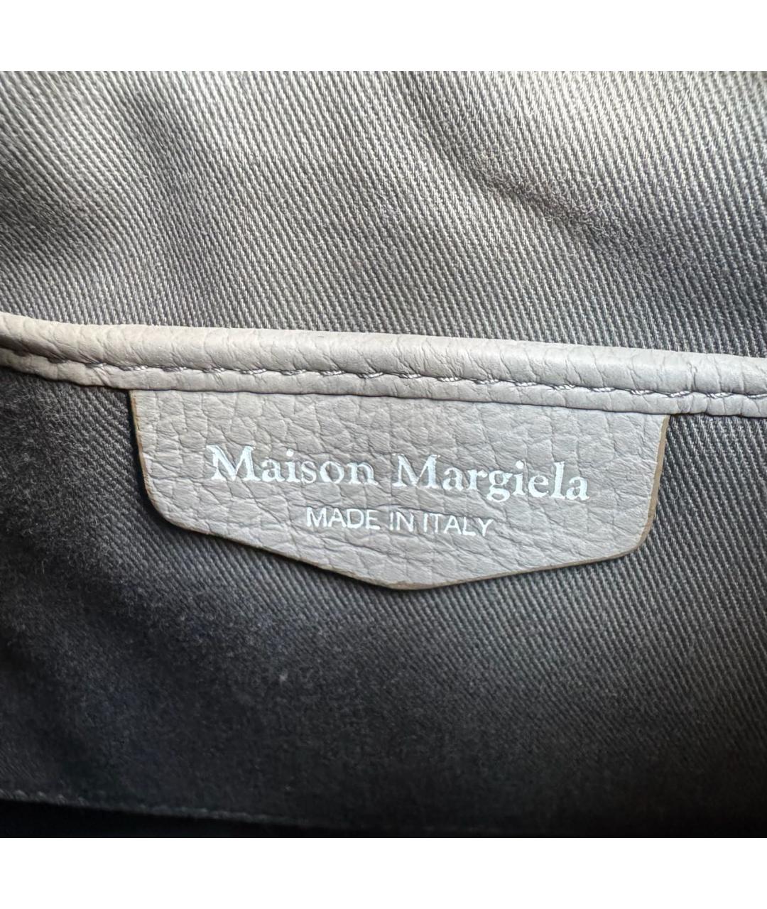 MAISON MARGIELA Бежевая кожаная сумка через плечо, фото 6