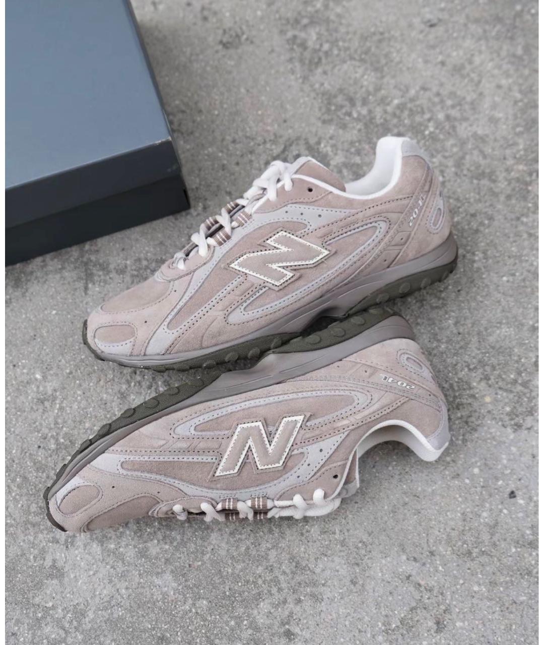 NEW BALANCE Бежевые замшевые кроссовки, фото 3