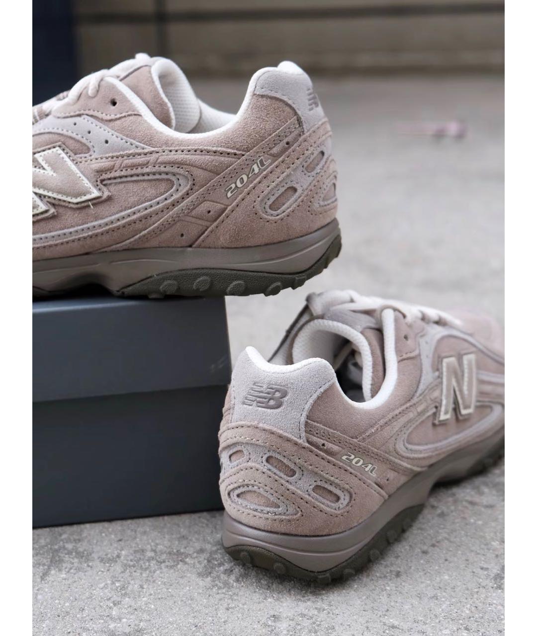 NEW BALANCE Бежевые замшевые кроссовки, фото 4