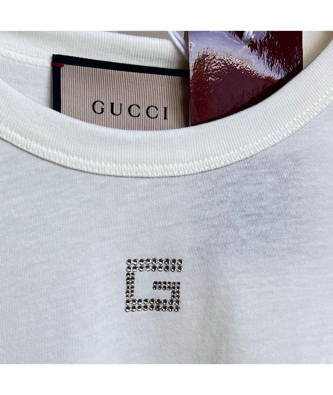 GUCCI Белая футболка, фото 4
