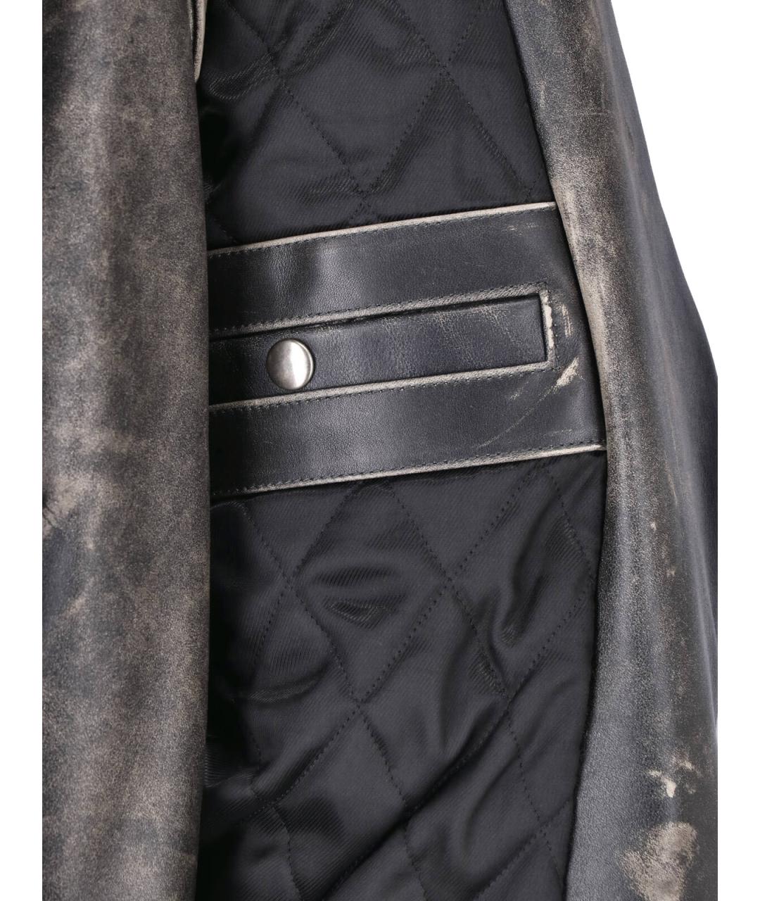 MAISON MARGIELA Черная кожаная куртка, фото 5