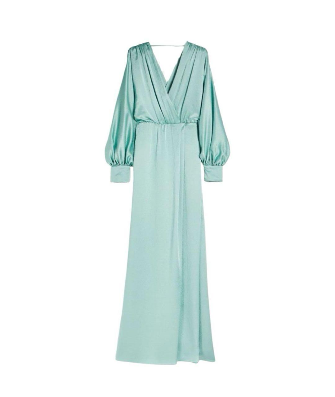 MAX MARA Зеленое шелковое вечернее платье, фото 9