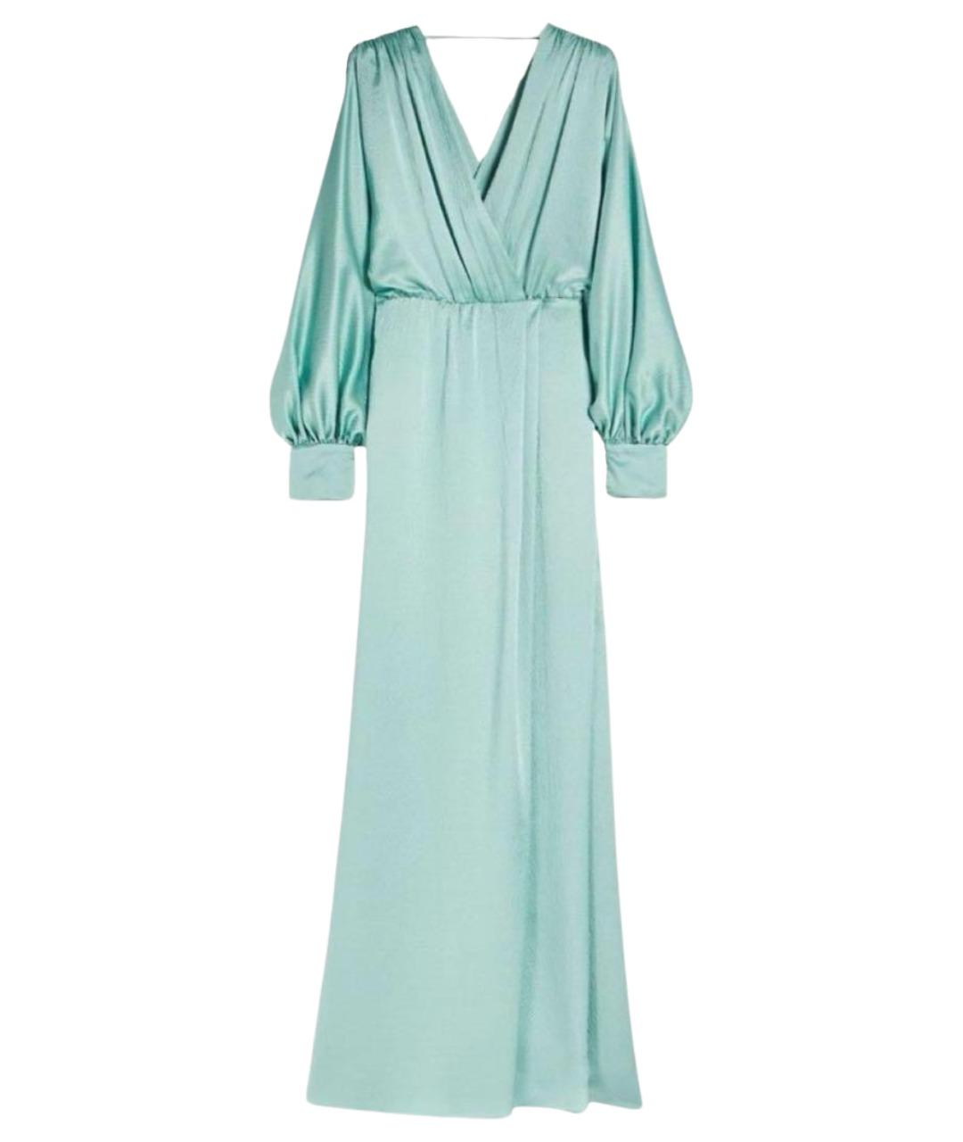 MAX MARA Зеленое шелковое вечернее платье, фото 1
