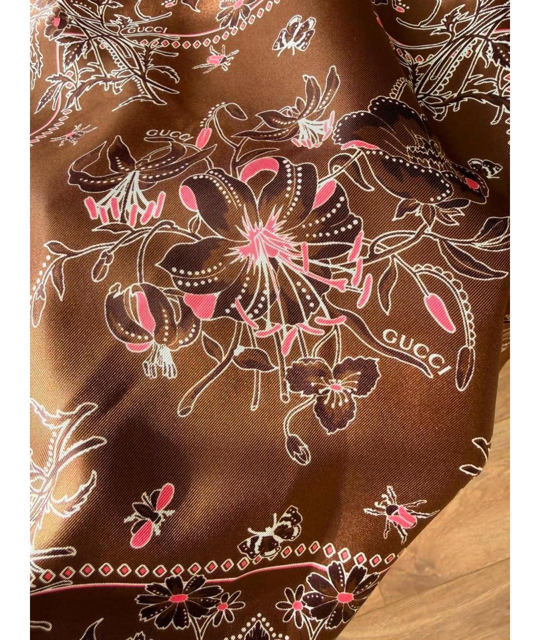 GUCCI Мульти шелковое платье, фото 7