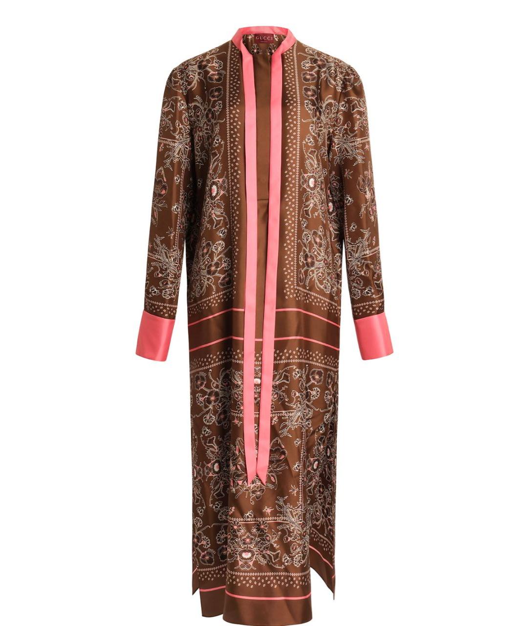 GUCCI Мульти шелковое платье, фото 1