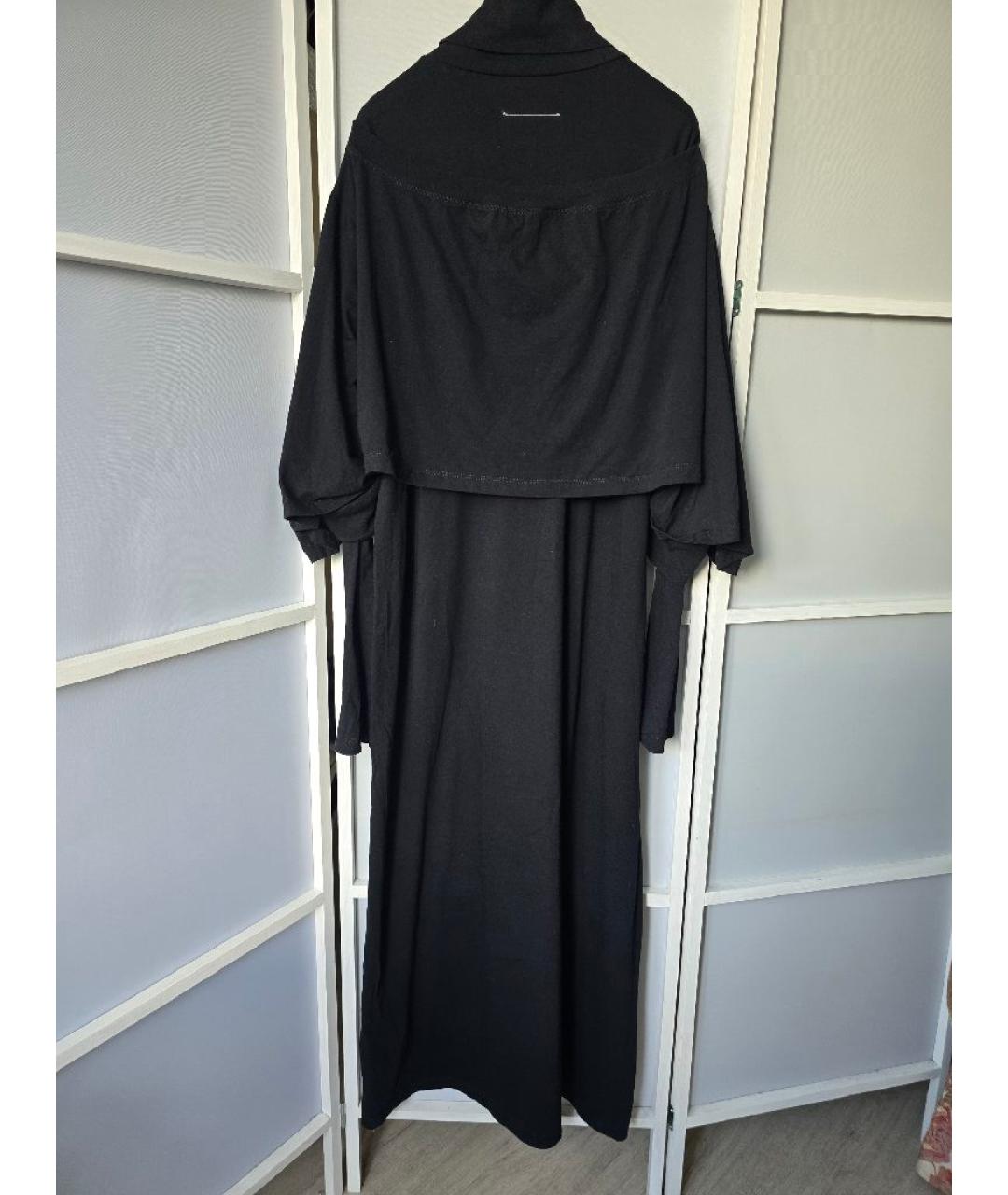 MM6 MAISON MARGIELA Черное хлопковое повседневное платье, фото 2