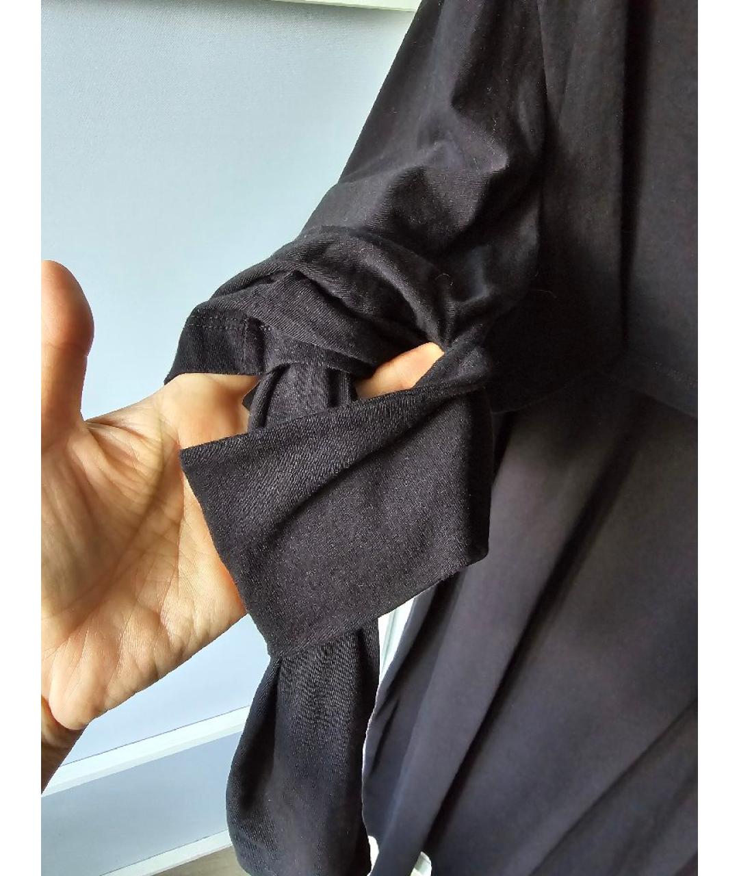 MM6 MAISON MARGIELA Черное хлопковое повседневное платье, фото 4