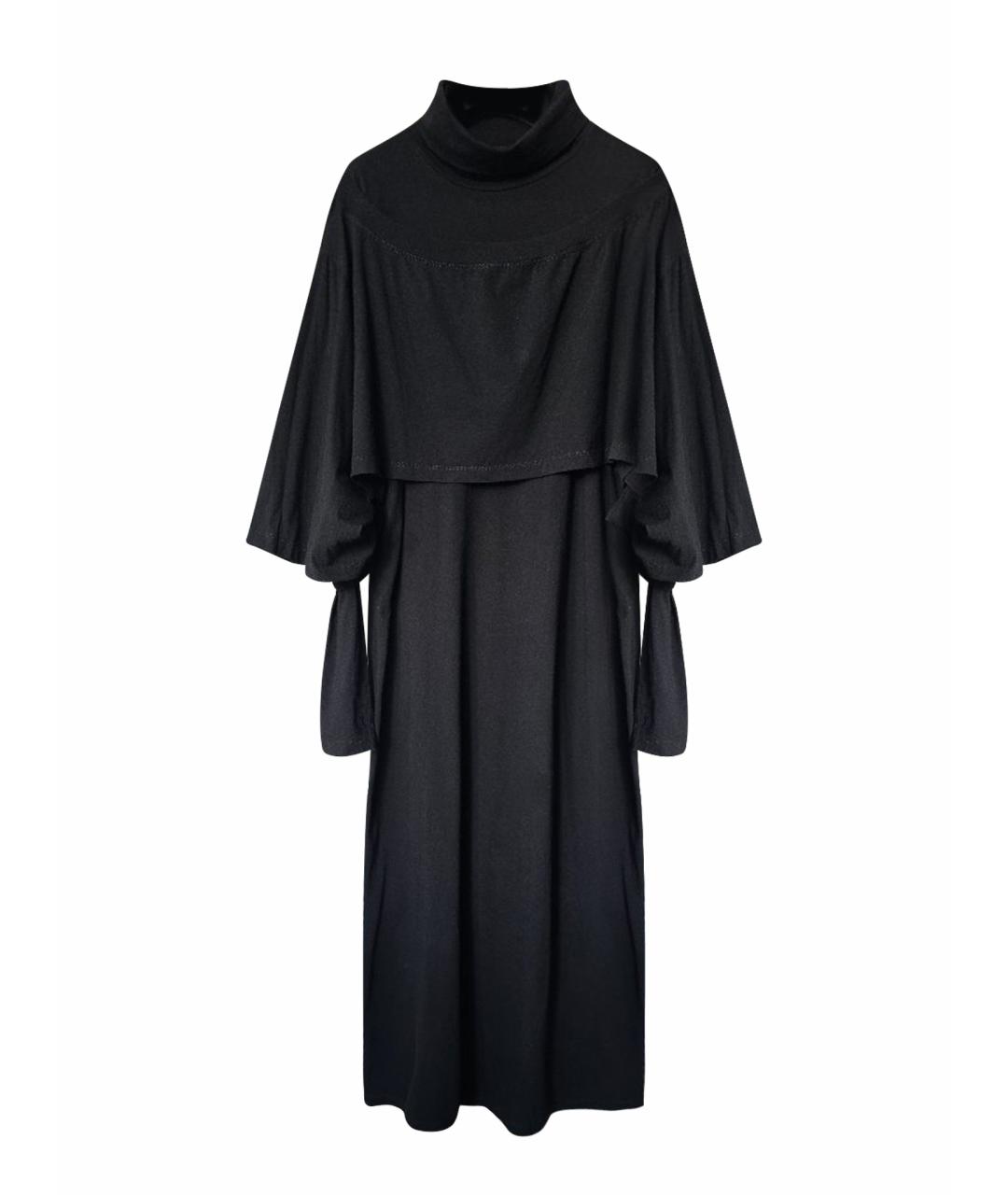 MM6 MAISON MARGIELA Черное хлопковое повседневное платье, фото 1