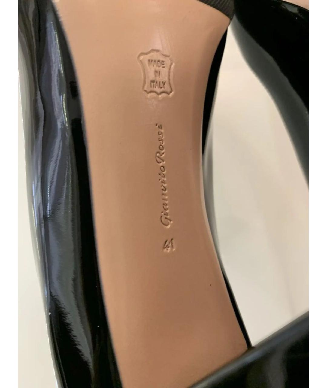GIANVITO ROSSI Черные туфли из лакированной кожи, фото 6
