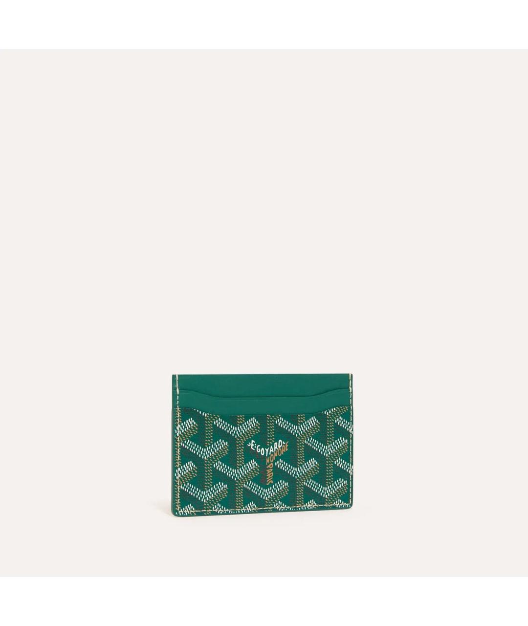 GOYARD Зеленый кожаный кардхолдер, фото 6