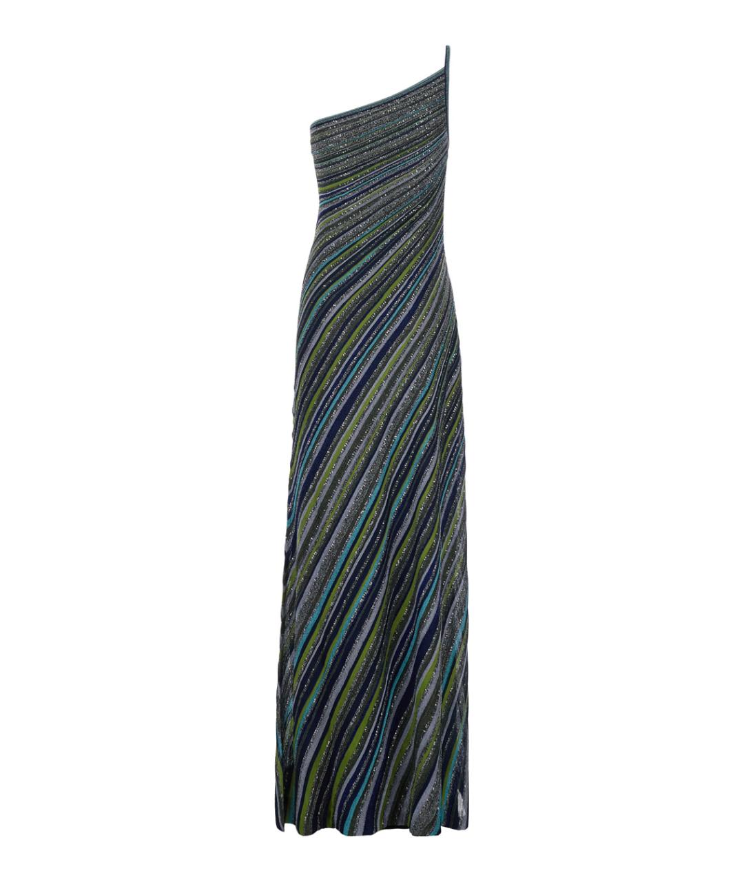 MISSONI Синее вискозное вечернее платье, фото 2