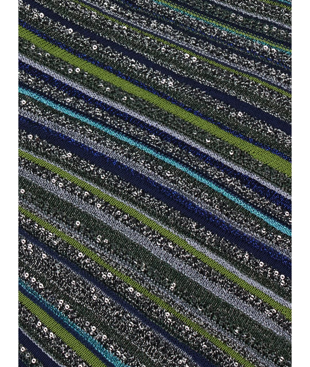 MISSONI Синее вискозное вечернее платье, фото 3