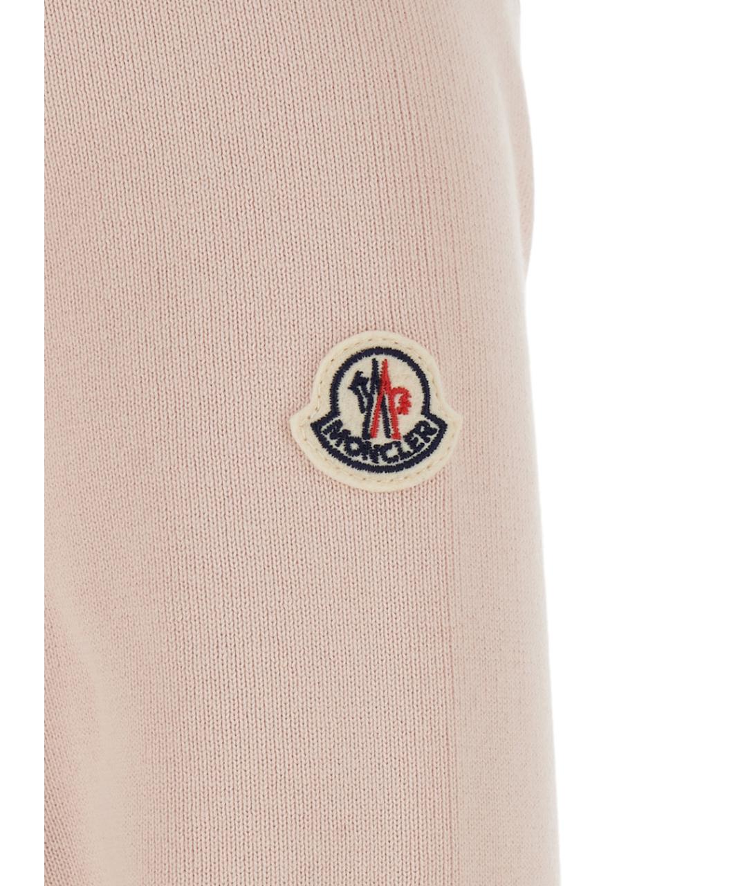 MONCLER Розовый хлопковый кардиган, фото 3