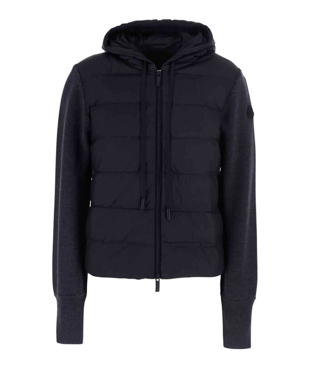 MONCLER Черный полиамидовый кардиган, фото 1