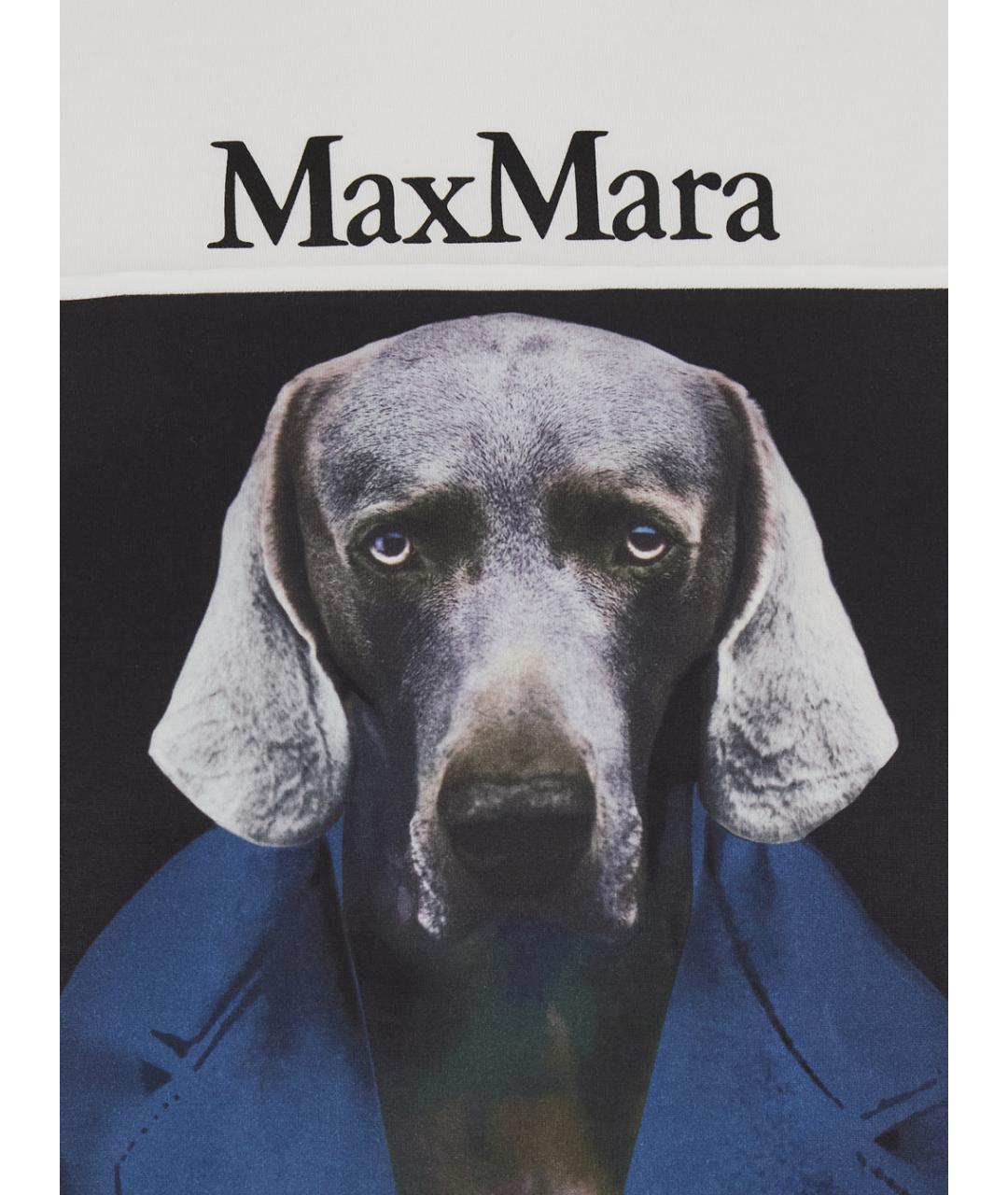 MAX MARA Белая хлопковая футболка, фото 3