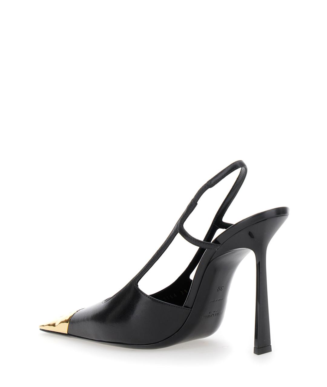 SAINT LAURENT Черные кожаные туфли, фото 3